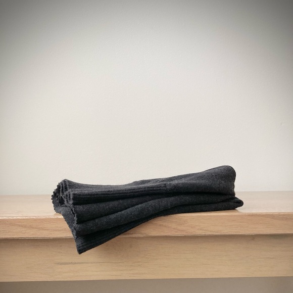 joodito 100% merino wool sweater snood gaiter long scarf winter warm dark gray - Picture 6 of 8